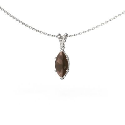 Pendant Sam MRQ 950 platinum smokey quartz 10x5 mm