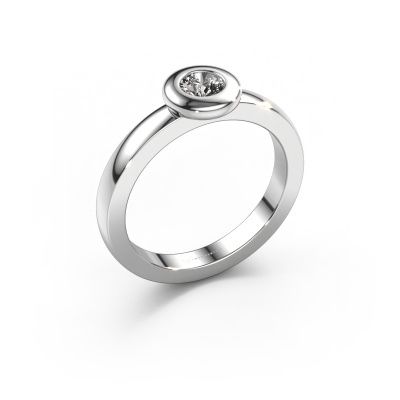 Ring Iris 585 witgoud lab-grown diamant 0.25 crt