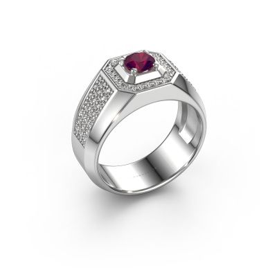 Bague pour homme Pavan 950 platine rhodolite 5 mm