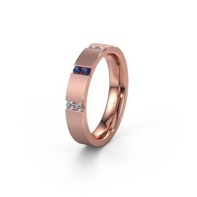 Wedding ring WH2133L14BM 585 rose gold sapphire ±0.16x0.09in