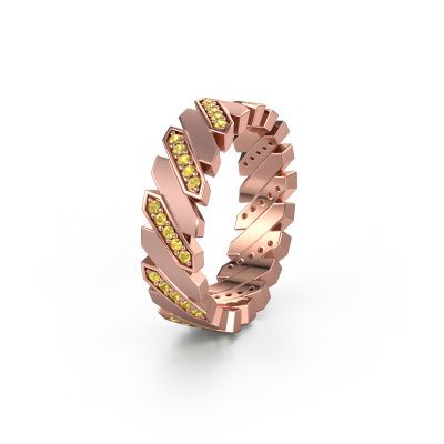 Weddings ring WH2036L 585 rose gold yellow sapphire ±0.28x0.09in