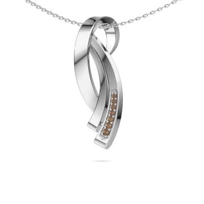 Hanger Lida 585 witgoud bruine diamant 0.064 crt