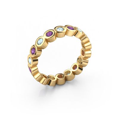 Stackable ring Edwina 2 585 gold amethyst 2.5 mm
