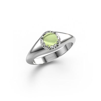 Ring Birgit 950 Platin Peridot 6 mm
