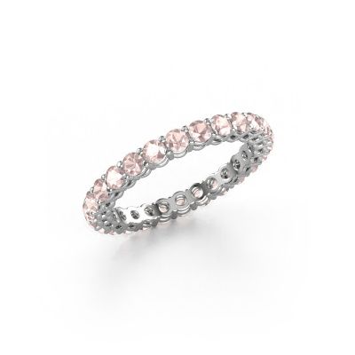 Stackable ring Michelle full 2.4 585 white gold morganite champagne 2.4 mm