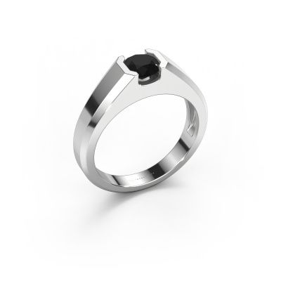 Herrenring Indigo 950 Platin Schwarz Diamant 0.96 crt