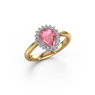 Engagement ring Tilly per 1 585 gold tourmaline pink 8x6 mm