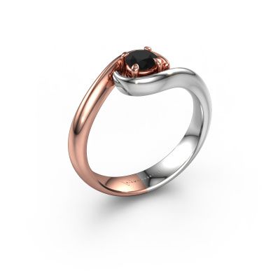 Verlobungsring Linn 585 Roségold Schwarz Diamant 0.36 crt