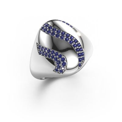 Ring Vilma 585 Weißgold Saphir 1.2 mm