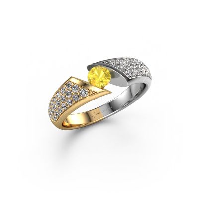 Engagement ring Hojalien 3 585 gold yellow sapphire 4.2 mm