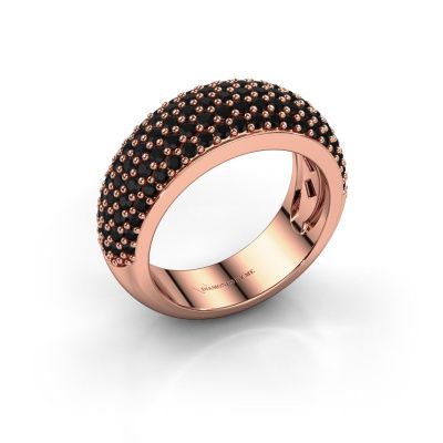 Ring Cristy 585 rosé goud zwarte diamant 1.71 crt