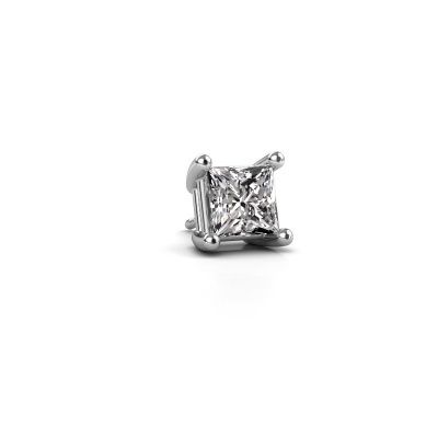 Boucle d'oreille homme Dave SQR 585 or blanc diamant 0.50 crt