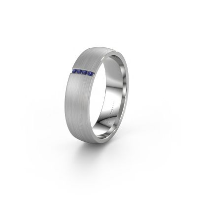 Wedding ring WH0154L25XM 585 white gold sapphire ±0.20x0.05 in