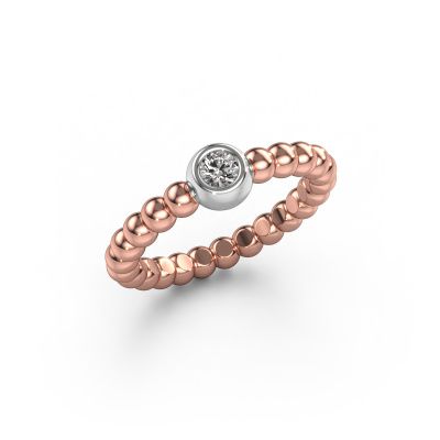Stackable ring Dini 585 rose gold zirconia 3 mm