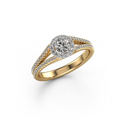 Engagement ring Verla rnd 2 585 gold diamond 0.634 crt