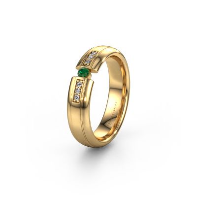 Trauring WH2128L26C 585 Gold Smaragd ±5x2 mm