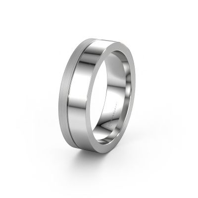 Wedding ring WH0329M16B 585 white gold ±0.24x0.08 in