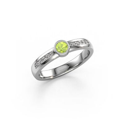 Ring Ise 2 585 white gold peridot 4 mm