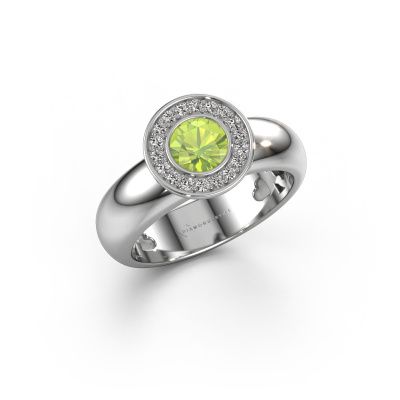 Ring Anna 585 white gold peridot 5 mm