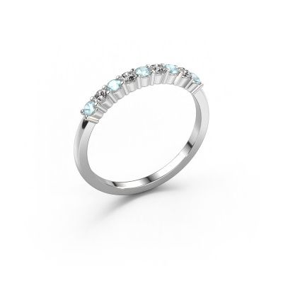 Ring Yasmin 9 585 Weißgold Aquamarin 2.4 mm