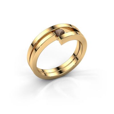 Ring Nikia 585 Gold Rauchquarz 3.4 mm
