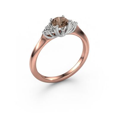 Verlobungsring Felipa RND 585 Roségold Braun Diamant 0.621 crt