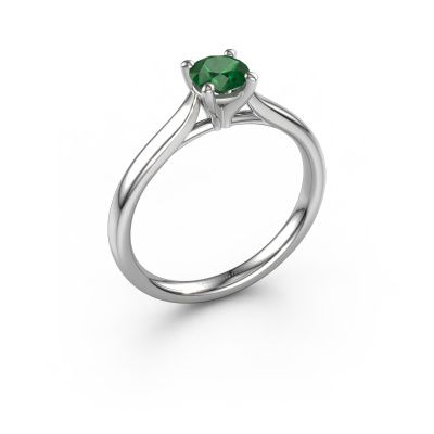 Engagement ring Mignon rnd 1 950 platinum emerald 5 mm