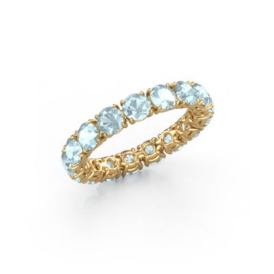 Stackable ring Vivienne 3.7 585 gold aquamarine 3.7 mm