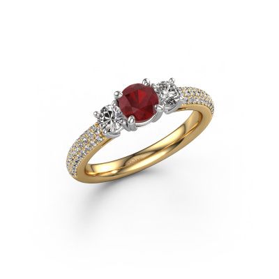 Engagement ring Marielle RND 585 gold ruby 6 mm