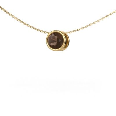 Pendant Lavon RND 585 gold smokey quartz 6.5 mm