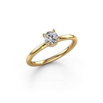 Engagement ring Crystal RND 3 585 gold lab grown diamond 0.40 crt