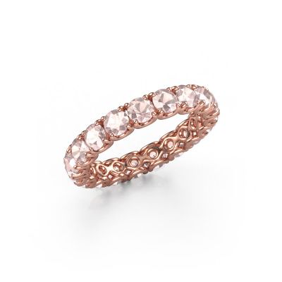 Stackable ring Estee 3.4 585 rose gold morganite champagne 3.4 mm