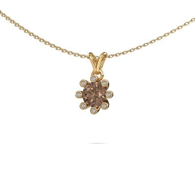 Pendentif Carola 3 585 or jaune diamant brun 0.80 crt