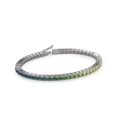 Tennis bracelet Karin 3 mm rainbow 585 white gold Rainbow sapphire 1 3 mm