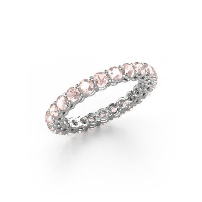 Stackable ring Michelle full 2.7 950 platinum morganite champagne 2.7 mm