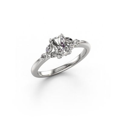 Engagement ring Megan RAD 585 white gold diamond 0.65 crt