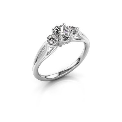 Engagement ring Amie OVL 950 platinum diamond 0.60 crt