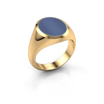 Signet ring Herman 4 585 gold blue sardonyx 15x12 mm