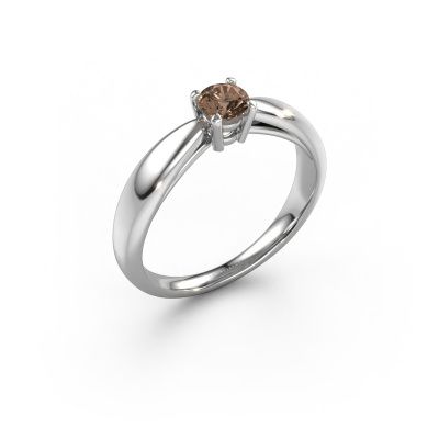 Engagement ring Nichole 585 white gold brown diamond 0.30 crt