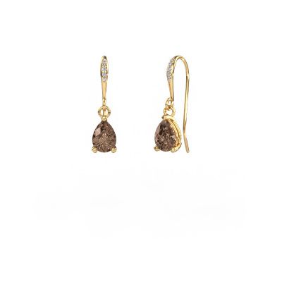 Drop earrings Laurie PER 2 585 gold brown diamond 0.65 crt