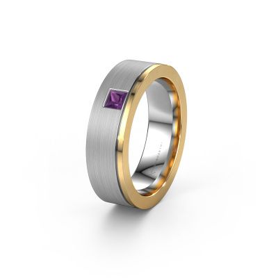Wedding ring WH0550L16CMP 585 white gold amethyst ±0.24x0.09in