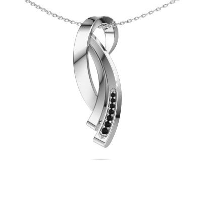 Pendentif Lida 585 or blanc diamant noir 0.076 crt