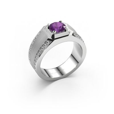 Men's ring Maarten 950 platinum amethyst 6.5 mm