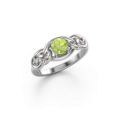 Ring Zoe 585 white gold peridot 5 mm