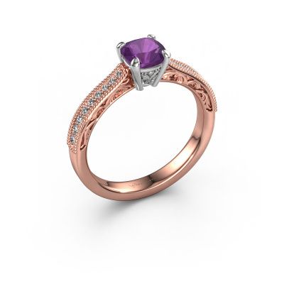Verlobungsring Shonta CUS 585 Roségold Amethyst 5.5 mm