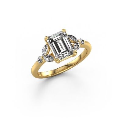 Bague de fiançailles Megan EME 585 or jaune diamant synthétique 2.21 crt