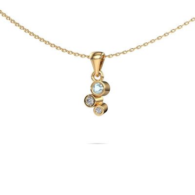 Pendant Tessa 585 gold aquamarine 2.5 mm