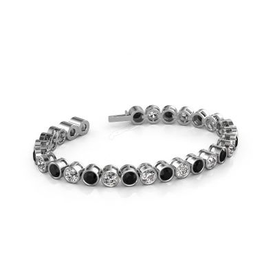 Tennis bracelet Allegra 5 mm 585 white gold black diamond 15.40 crt