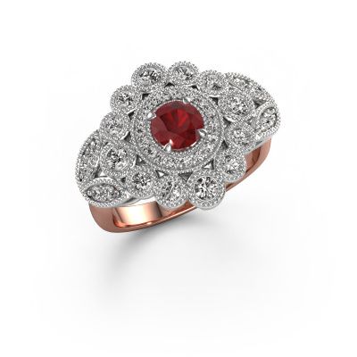 Ring Elia 585 rose gold ruby 5 mm