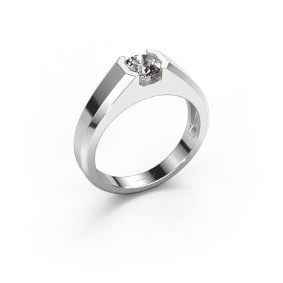 Heren ring Indigo 950 platina zirkonia 6 mm